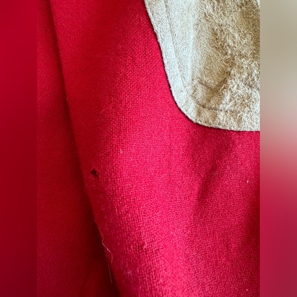 Pendleton Red Pure Virgin Wool Elbow Patch Flannel Men's XL USA Made *Flaws - Picture 3 of 8